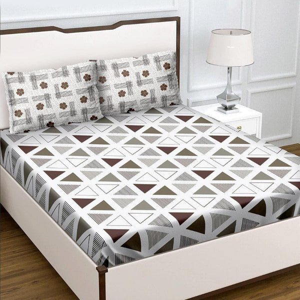 Buy Vashti Geometric Bedsheet - Grey Bedsheets from Vaaree