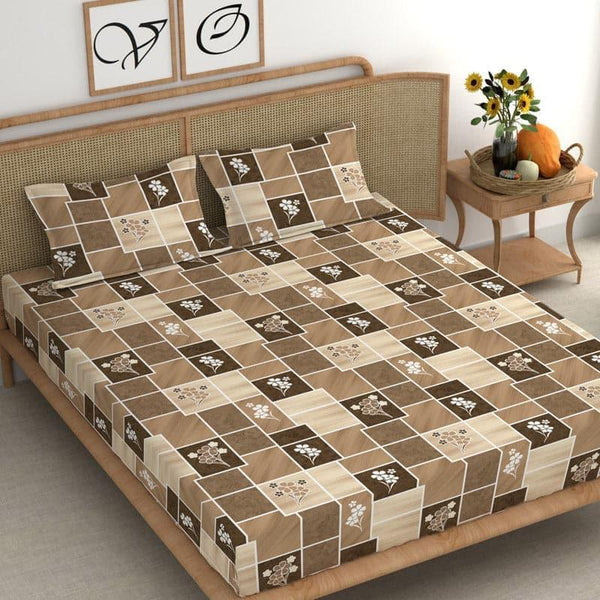 Buy Veronica Printed Bedsheet - Brown Bedsheets from Vaaree