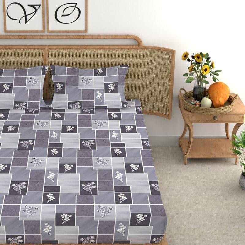 Buy Veronica Printed Bedsheet - Silver Grey Bedsheets from Vaaree