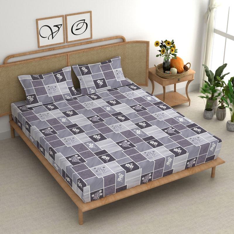 Buy Veronica Printed Bedsheet - Silver Grey Bedsheets from Vaaree