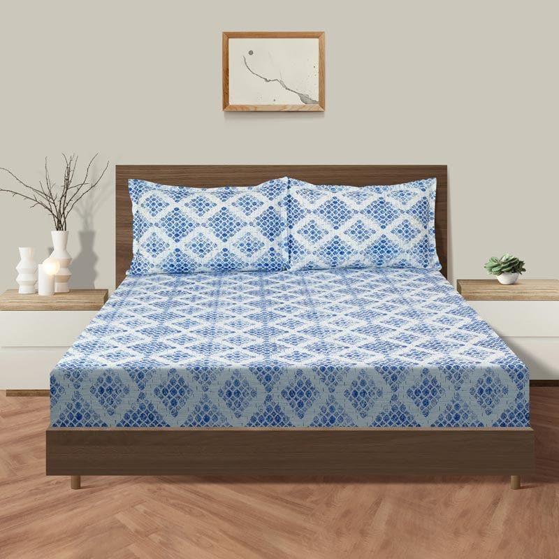 Bedsheets - Viola Elegance Bedsheet - Blue