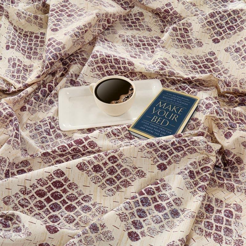 Bedsheets - Viola Elegance Bedsheet - Purple