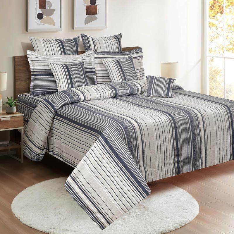 Buy Virika Striped Bedsheet Bedsheets from Vaaree