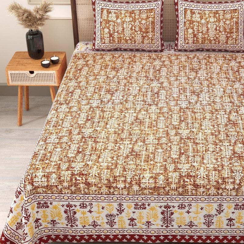 Buy Viscooo Whispers Bedsheet - Red Bedsheets from Vaaree