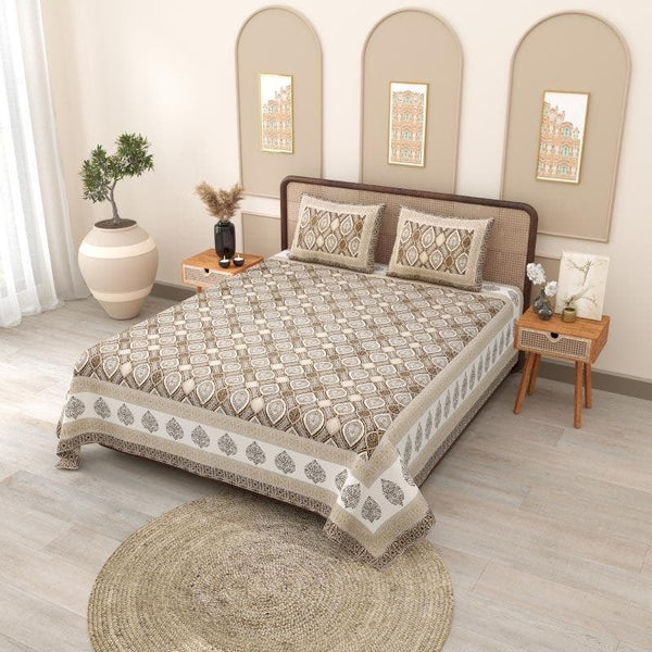 Buy Visky Serenade Bedsheet - Brown Bedsheets from Vaaree