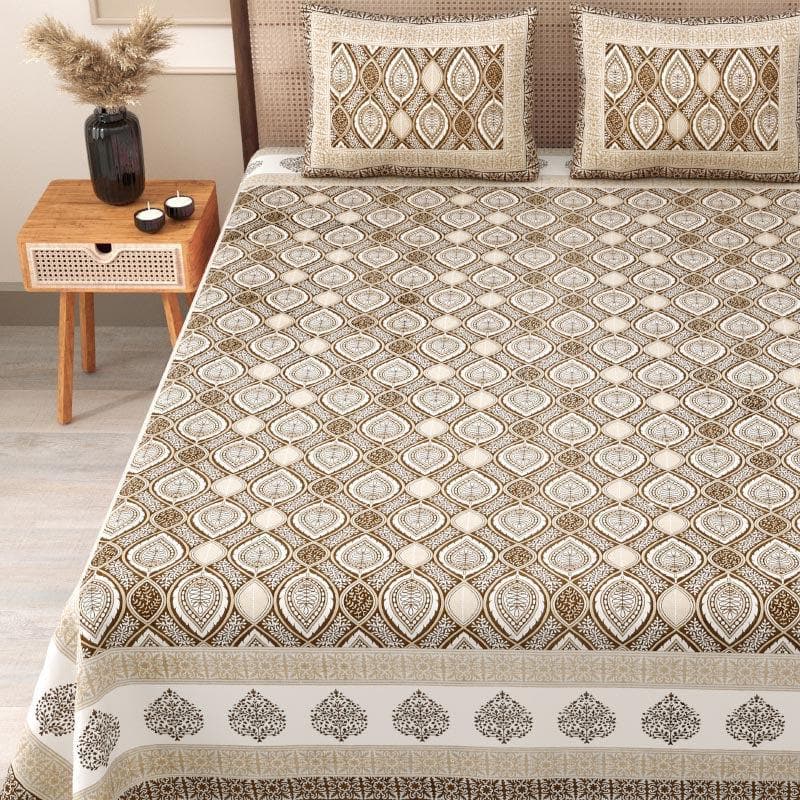 Buy Visky Serenade Bedsheet - Brown Bedsheets from Vaaree