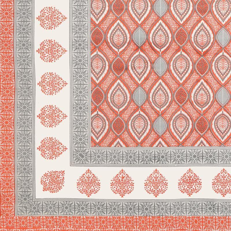 Buy Visky Serenade Bedsheet - Orange Bedsheets from Vaaree