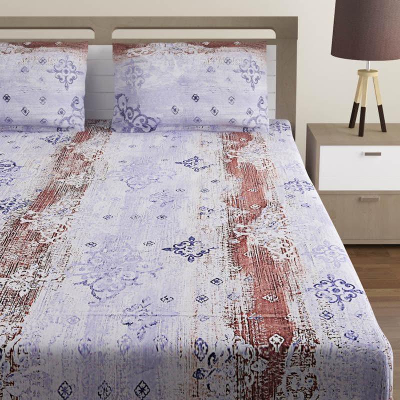 Buy Vismit Ethnic Bedsheet - Blue Bedsheets from Vaaree