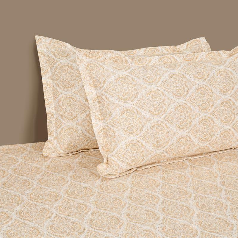 Buy Vrita Floral Bedsheet - Beige Bedsheets from Vaaree