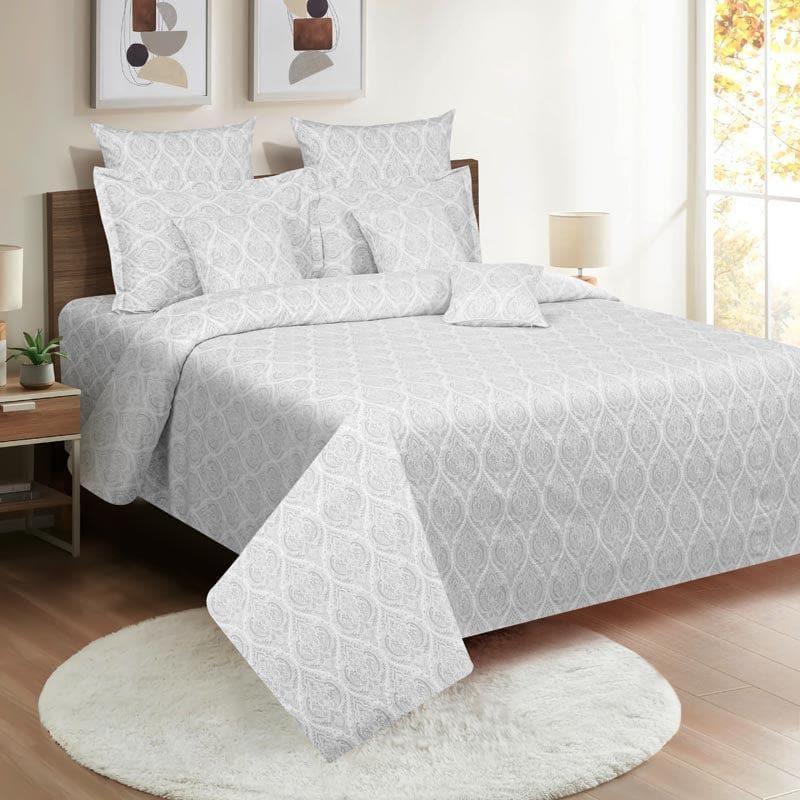 Buy Vrita Floral Bedsheet - Grey Bedsheets from Vaaree