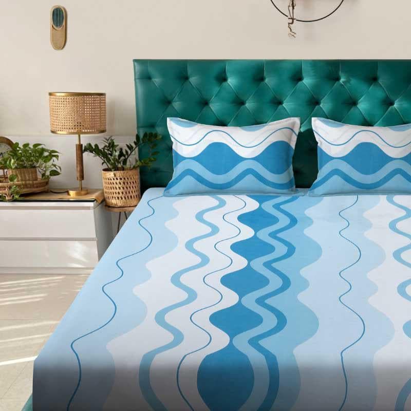 Buy Wavy Hues Bedsheet Bedsheets from Vaaree