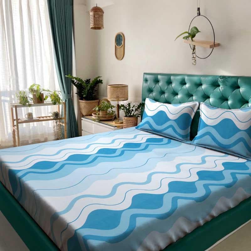 Buy Wavy Hues Bedsheet Bedsheets from Vaaree