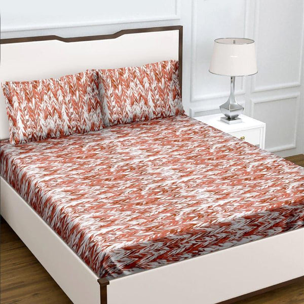 Buy Wavy Verge Bedsheet - Brown Bedsheets from Vaaree