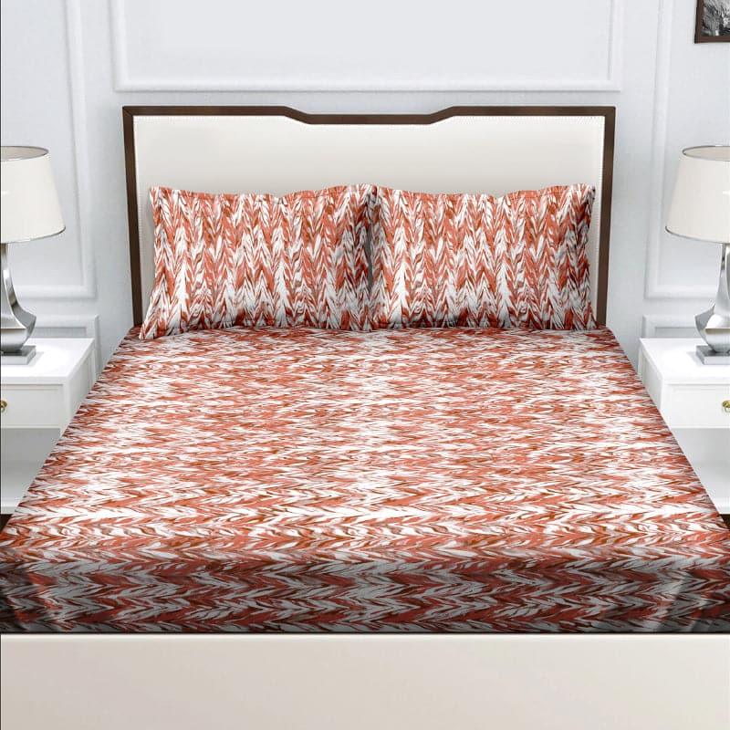 Buy Wavy Verge Bedsheet - Brown Bedsheets from Vaaree