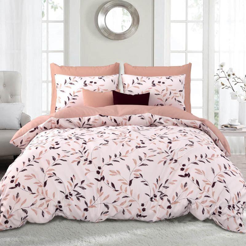 Buy Whimsy Vines Bedsheet - Peach Bedsheets from Vaaree