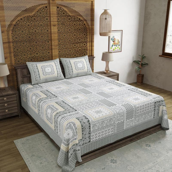 Buy Wilma Printed Bedsheet - Grey Bedsheets from Vaaree