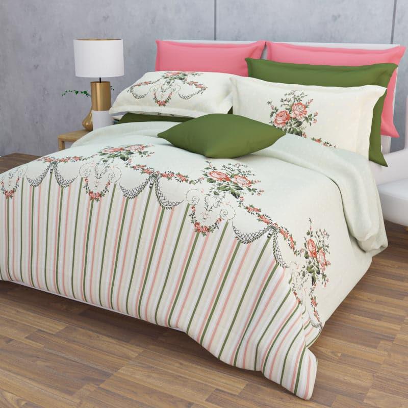 Buy Winova Floral Bedsheet - Green Bedsheets from Vaaree