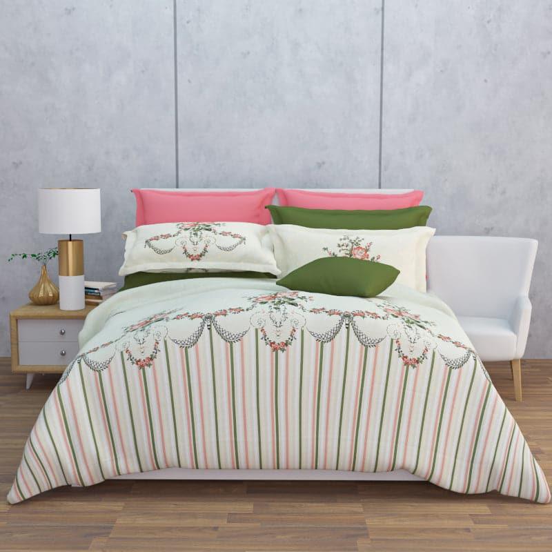 Buy Winova Floral Bedsheet - Green Bedsheets from Vaaree