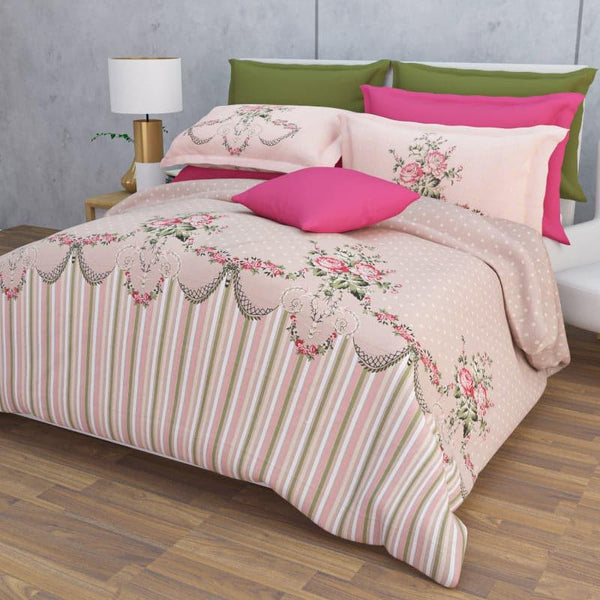 Buy Winova Floral Bedsheet - Peach Bedsheets from Vaaree