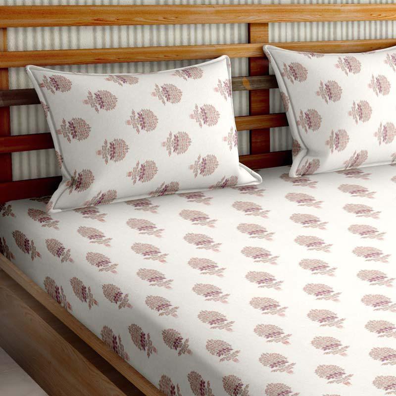 Buy Woodblock Print Bedsheet - Red Bedsheets from Vaaree