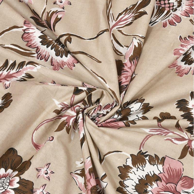 Buy Yahan Floral Bedsheet - Beige Bedsheets from Vaaree