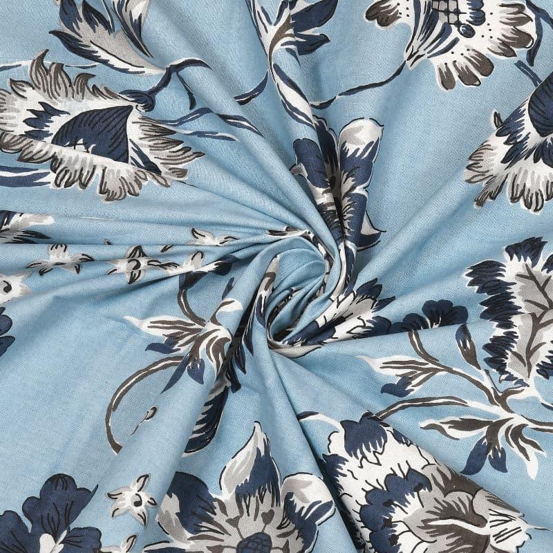 Buy Yahan Floral Bedsheet - Blue Bedsheets from Vaaree