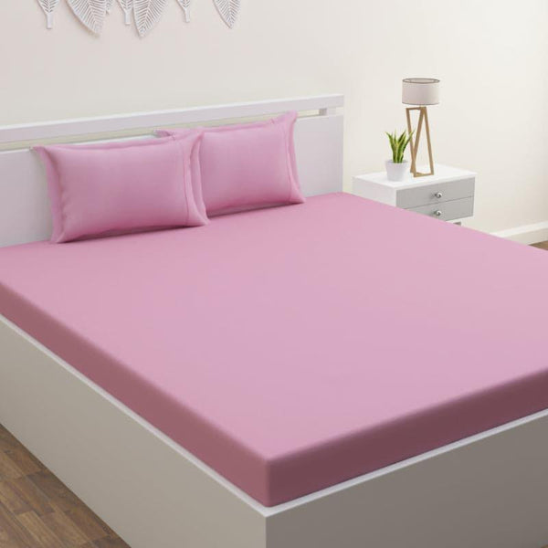 Buy Yana Solid Bedsheet - Light Pink Bedsheets from Vaaree