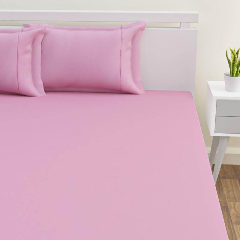 Buy Yana Solid Bedsheet - Light Pink Bedsheets from Vaaree