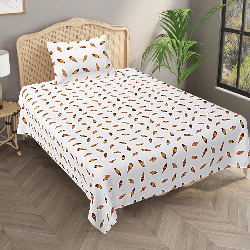 Buy YumYum Icecream Bedsheet - Yellow Bedsheets from Vaaree