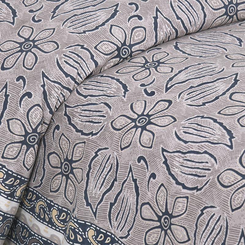 Buy Yuvara Floral Bedsheet - Grey Bedsheets from Vaaree