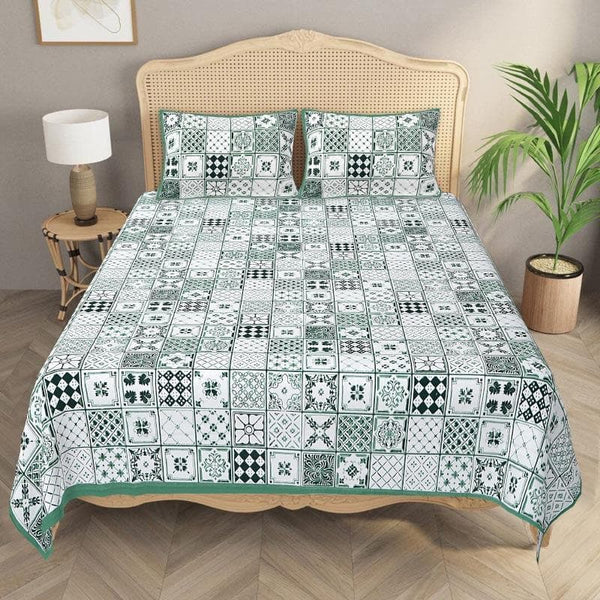 Buy Zale Vibe Bedsheet - Green Bedsheets from Vaaree