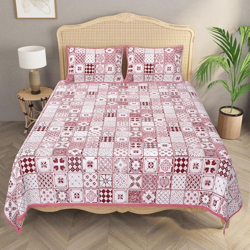 Buy Zale Vibe Bedsheet - Red Bedsheets from Vaaree