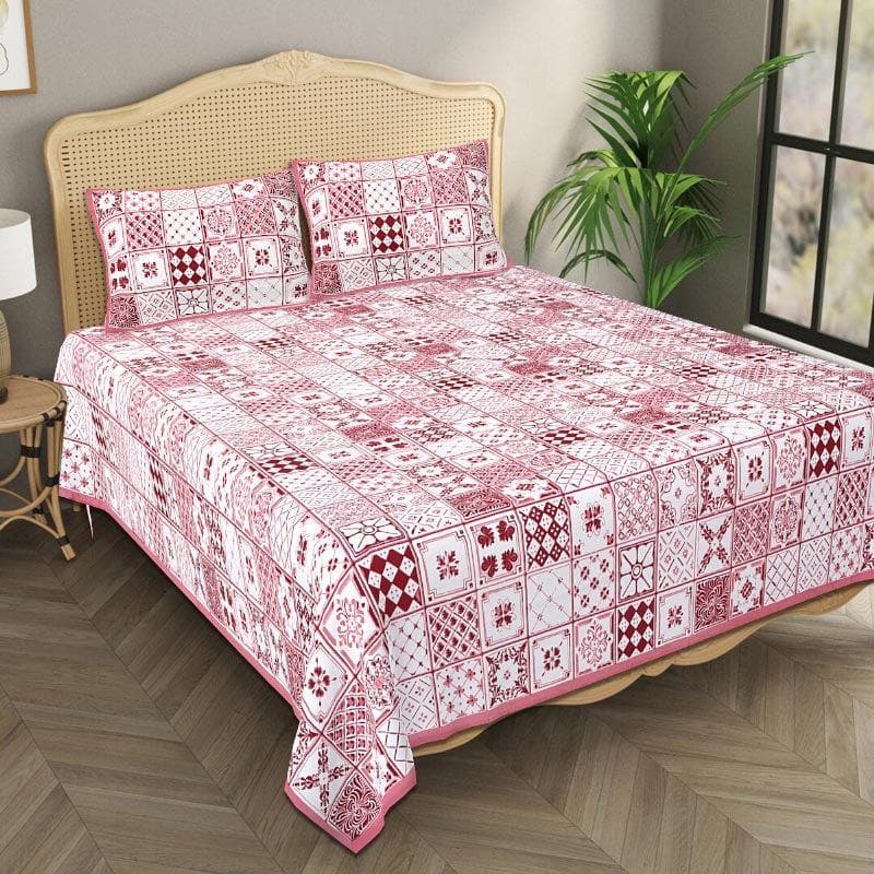 Buy Zale Vibe Bedsheet - Red Bedsheets from Vaaree