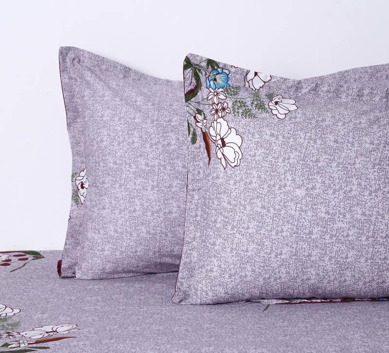 Bedsheets - Zarela Floral Bedsheet - Maroon