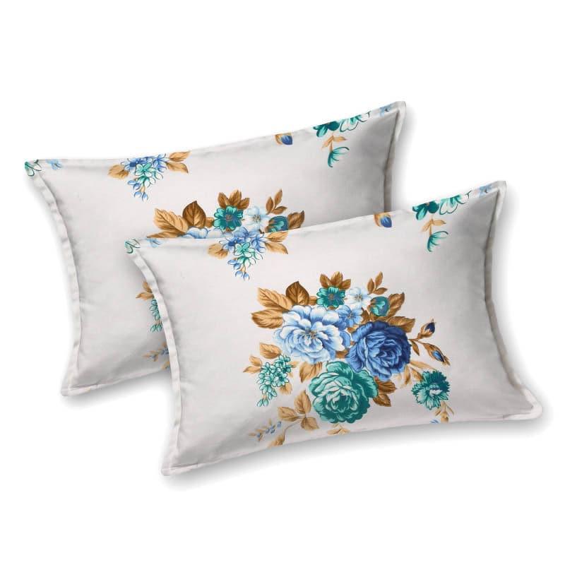 Buy Zari Floral Bedsheet - Blue Bedsheets from Vaaree