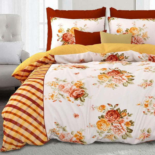 Buy Zari Floral Bedsheet - Yellow Bedsheets from Vaaree