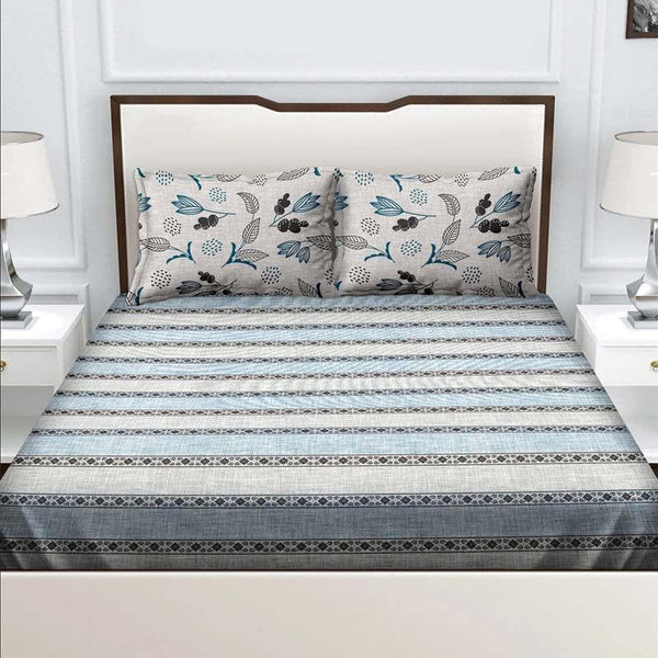 Buy Zena Printed Bedsheet - Blue Bedsheets from Vaaree