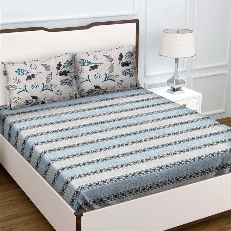 Buy Zena Printed Bedsheet - Blue Bedsheets from Vaaree