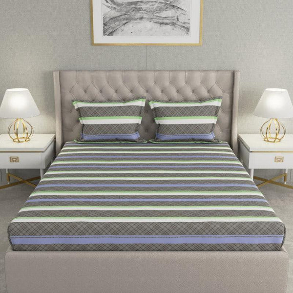 Buy Zinnia Stripe Bedsheet - Grey Bedsheets from Vaaree