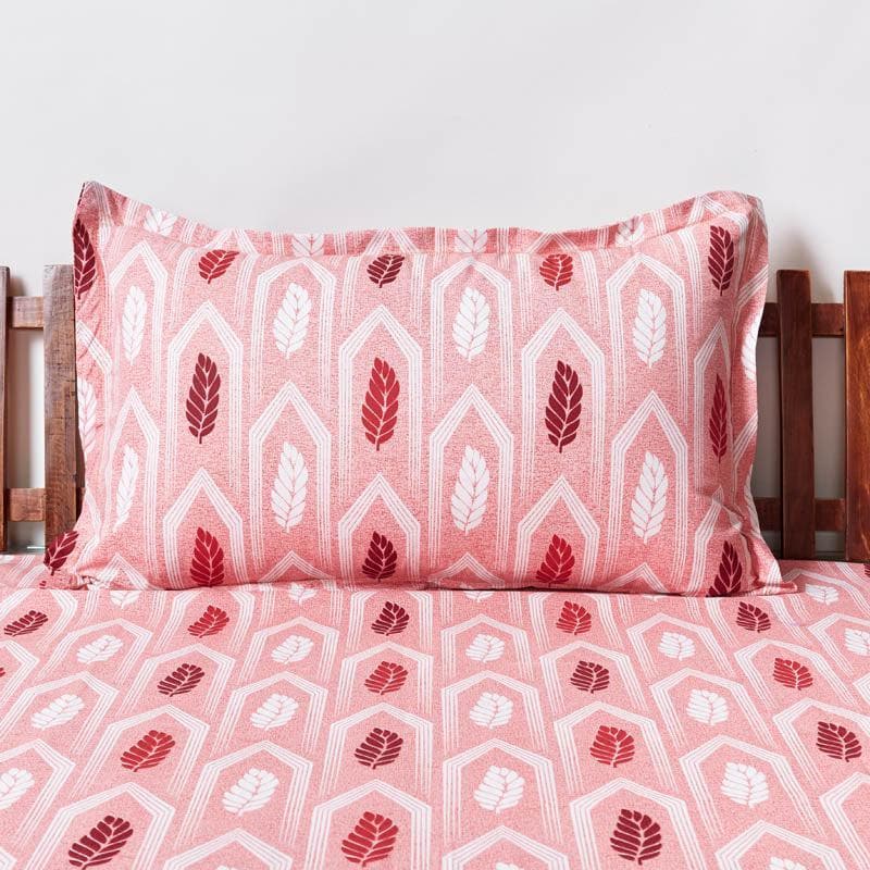 Buy Zolka Leafy Bedsheet - Peach Bedsheets from Vaaree