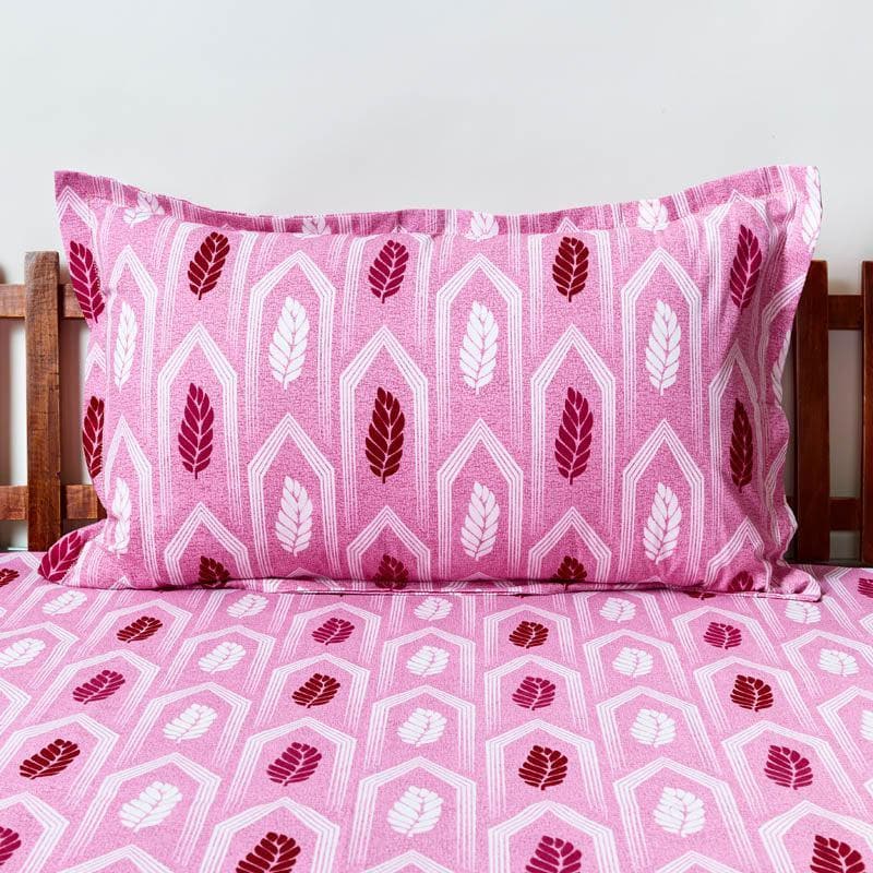 Buy Zolka Leafy Bedsheet - Pink Bedsheets from Vaaree