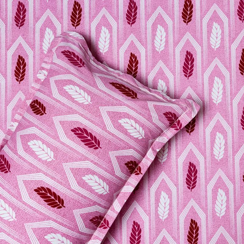 Buy Zolka Leafy Bedsheet - Pink Bedsheets from Vaaree