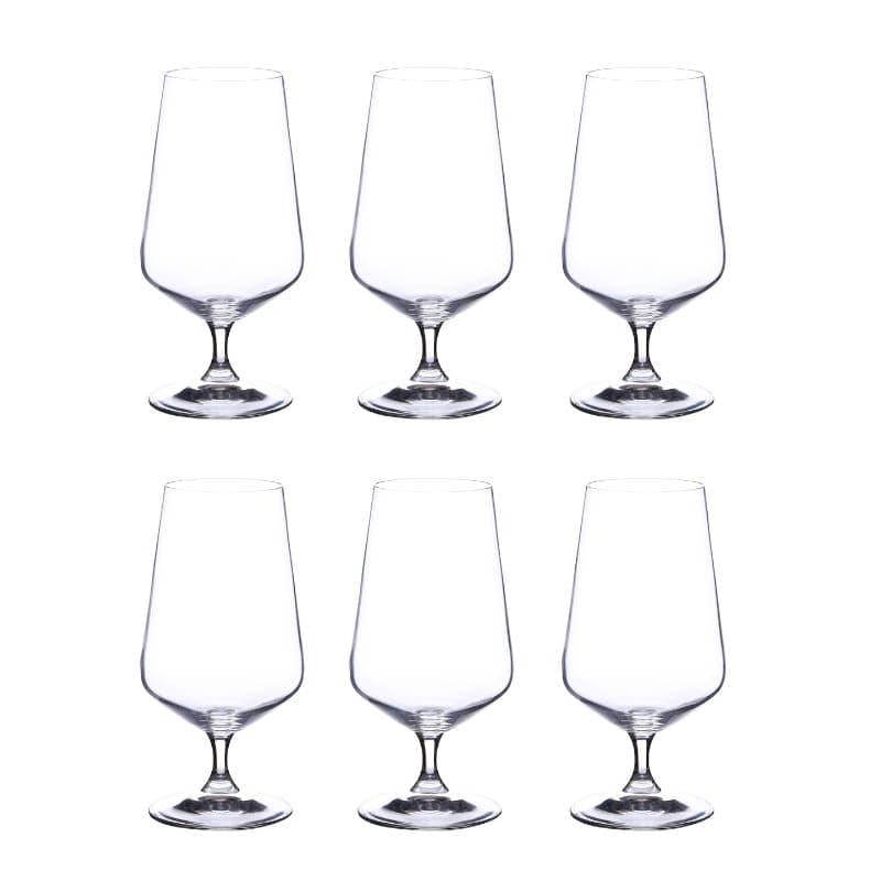 Buy Hartley Crystal Beer Glass (380 ML) - Set Of Six Beer Glasses from Vaaree