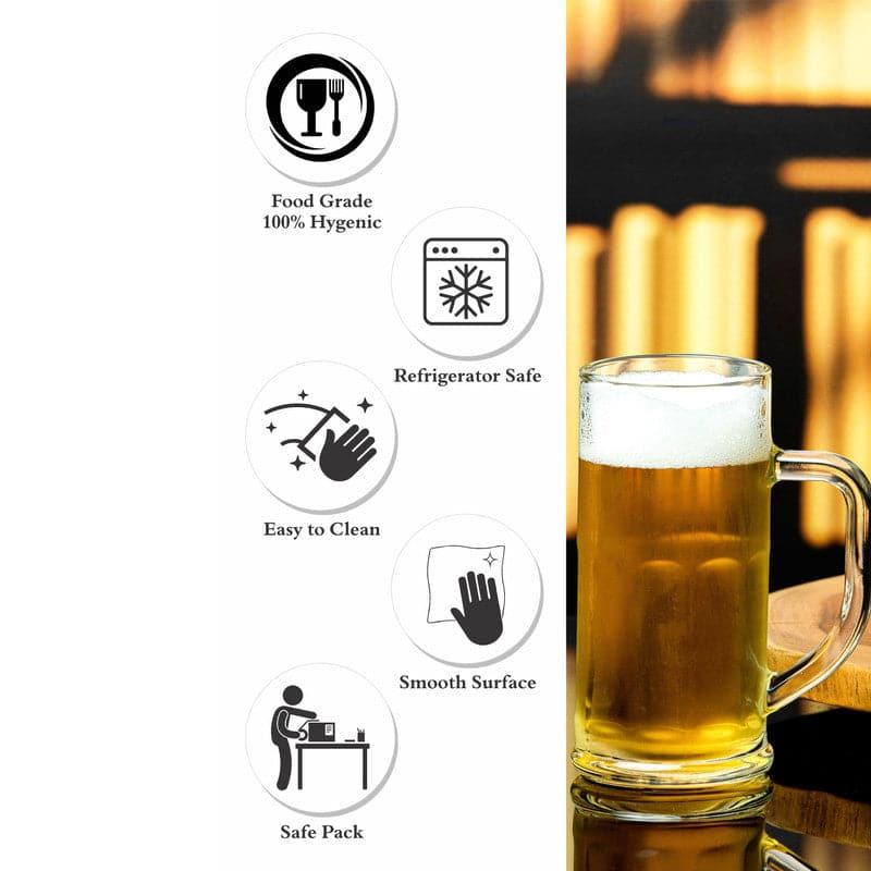 Buy Allur Beer Mug (380 ML) - Set Of Six Beer Mug & Glass from Vaaree