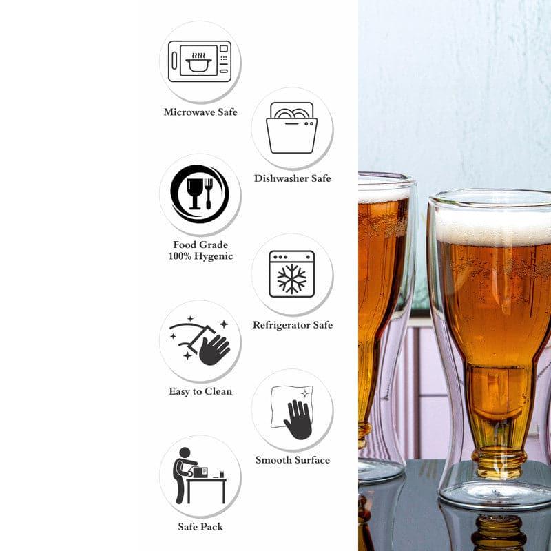 Buy Athena Beer Glass (350 ML) - Set Of Two Beer Glasses from Vaaree