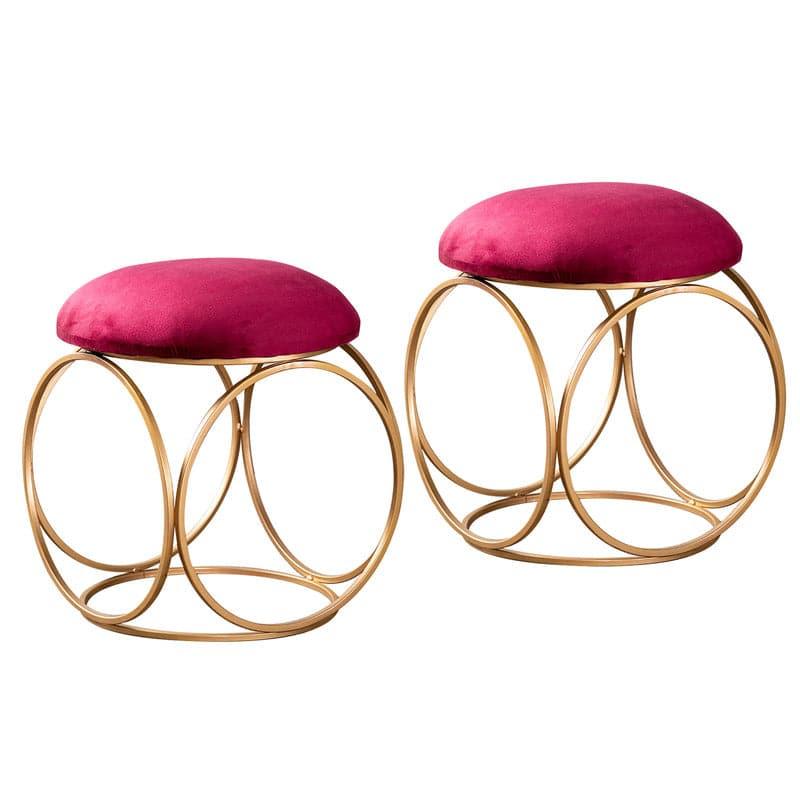 Buy Adina Velvet Stool (Red) - Set Of Two Benches & Stools from Vaaree