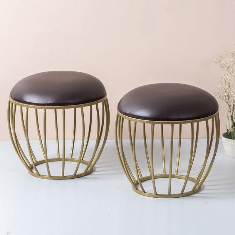 Buy Candace Velvet Stool (Black) - Set Of Two Benches & Stools from Vaaree