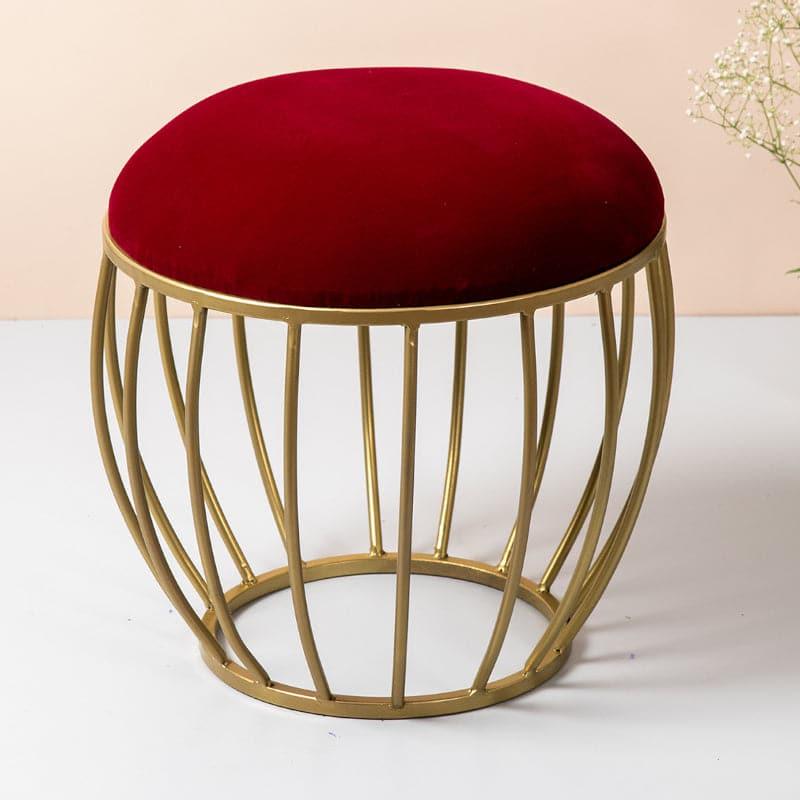 Buy Candace Velvet Stool (Red) - Set Of Two Benches & Stools from Vaaree