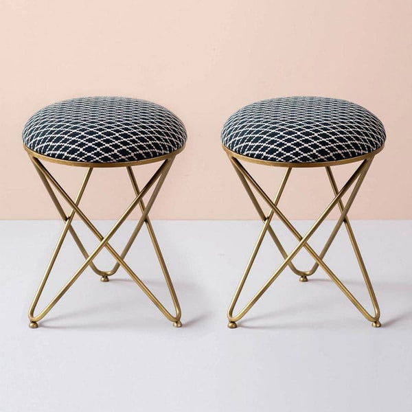 Buy Frantz Metallic Stool - Set Of Two Benches & Stools from Vaaree