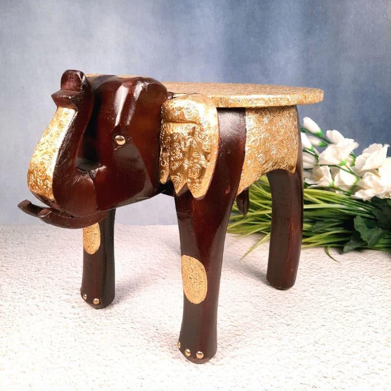 Buy Gaja Deva Stool - Brown Benches & Stools from Vaaree